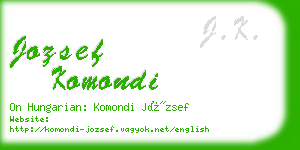 jozsef komondi business card